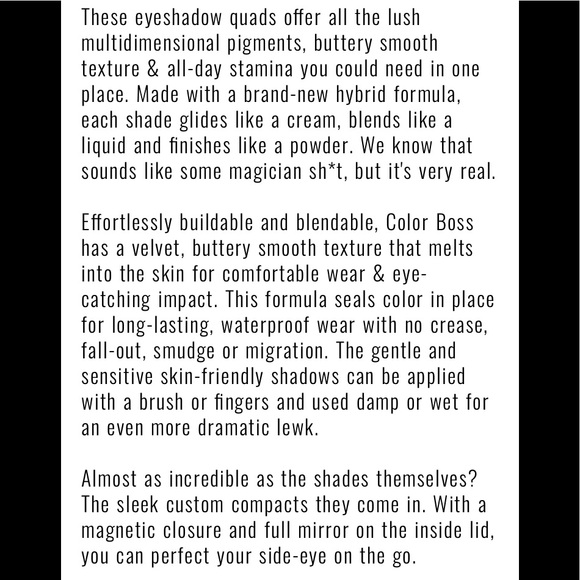 💗IL MAKIAGE Color Boss Eyeshadow Squad Quad - Picture 4 of 9